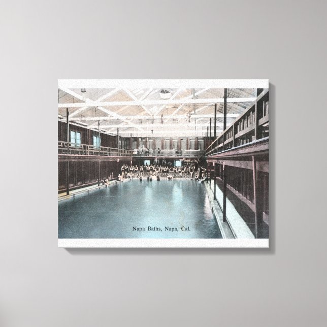 Insida-vy över Napa BathsNapa, CA Canvastryck (Framsida)