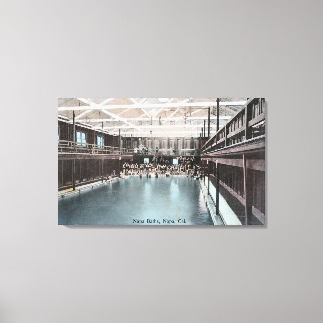 Insida-vy över Napa BathsNapa, CA Canvastryck (Framsida)
