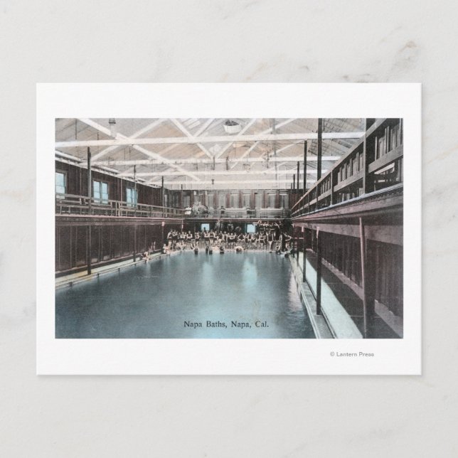 Insida-vy över Napa BathsNapa, CA Vykort (Framsida)