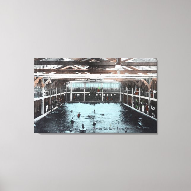 Insida Vy över Nerides Salt Vatten Baths Canvastryck (Framsida)