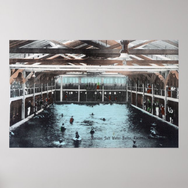 Insida Vy över Nerides Salt Vatten Baths Poster (Framsidan)