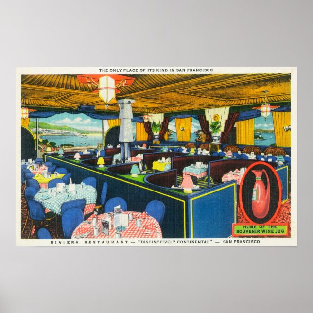 Insida-vy över Riviera Restaurant Poster (Framsidan)