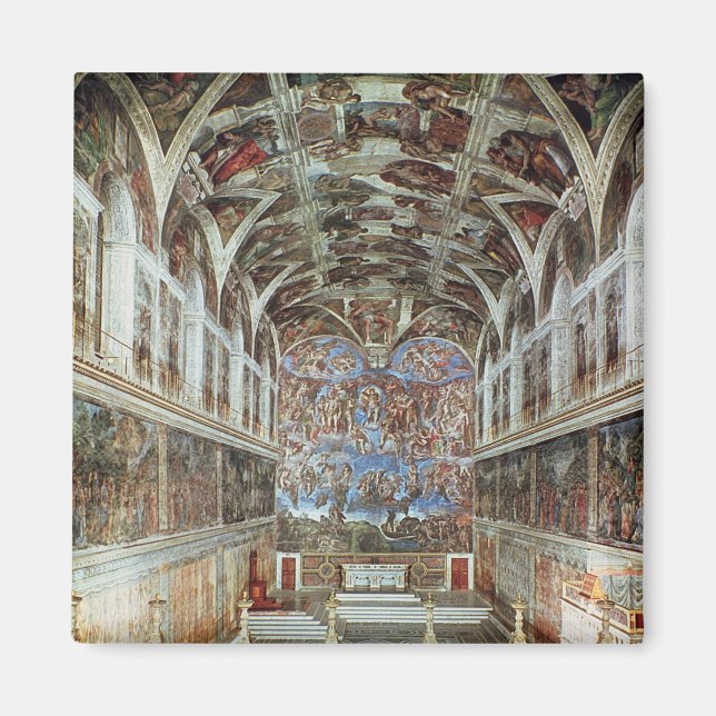 Insida-vy över Sistine Chapel Magnet (Framsidan)
