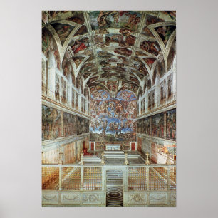Insida-vy över Sistine Chapel Poster