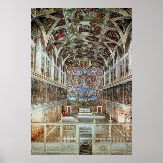 Insida-vy över Sistine Chapel Poster (Framsidan)