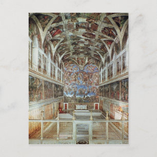 Insida-vy över Sistine Chapel Vykort