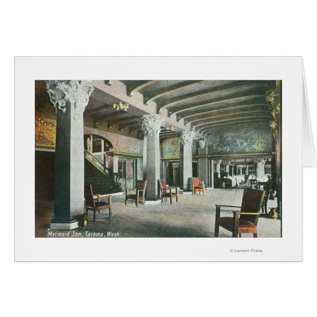 Insida, vy över Sjöjungfrun Inn Hälsningskort (Framsidan Horizontal)