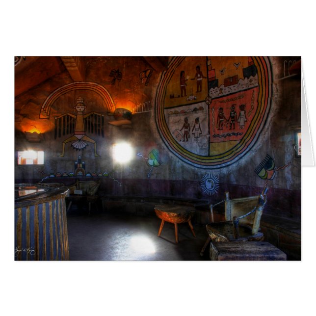 Insida watchtoweren, grand Canyonnationalpark Hälsningskort (Framsidan Horizontal)