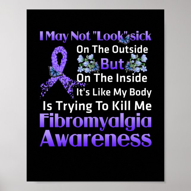 Insidan är som min kropp Fibromyalgi Poster (Framsidan)