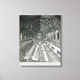 Insidan av Westminster Hall Canvastryck