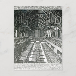 Insidan av Westminster Hall Vykort
