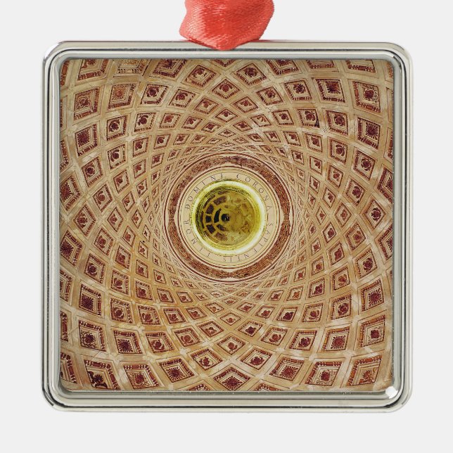 Insidan beskådar av cupolaen i kapell julgransprydnad metall (Framsidan)