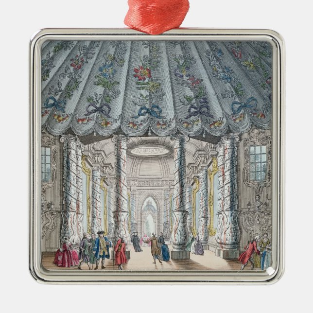 Insidan beskådar av det eleganta musikrummet julgransprydnad metall (Framsidan)