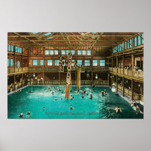 Insidan beskådar av simbassängerna poster
