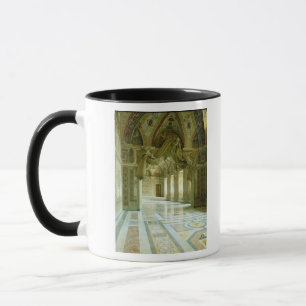 Insidan med beskådar av sculpted änglar mugg