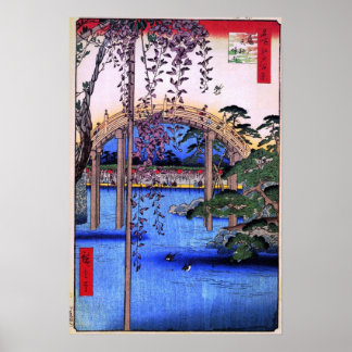 Inside Kameido Tenjin Shrine (亀 戸 天 神 境 内) Poster