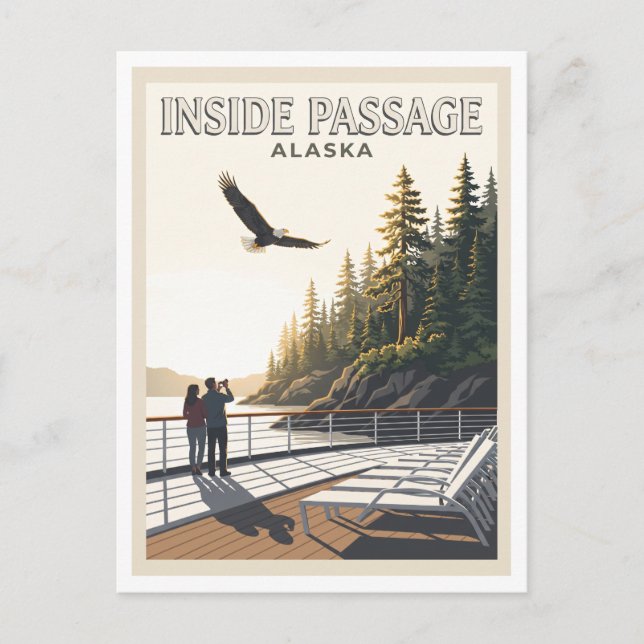 Inside Passage Ketchikan Alaska Minnessak Vykort (Framsida)