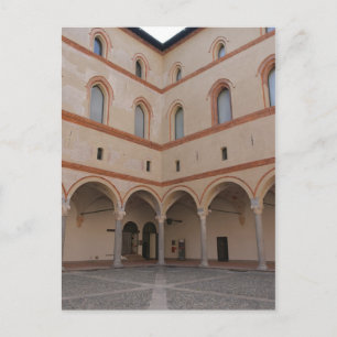 Inside Sforza Castle - Milano, Italia Postcard Vykort