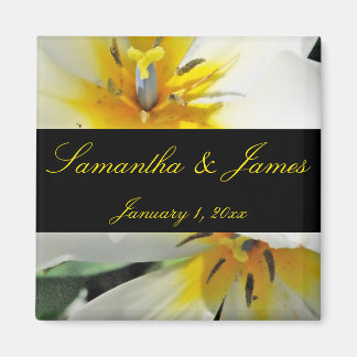 Inside White Lilies Personal Bröllop Magnet