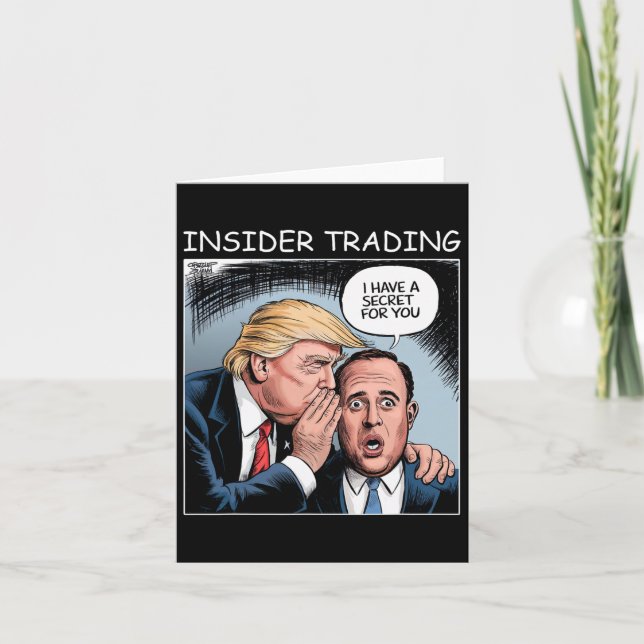 Insider Trading Trump - roligt Kort (Framsida)