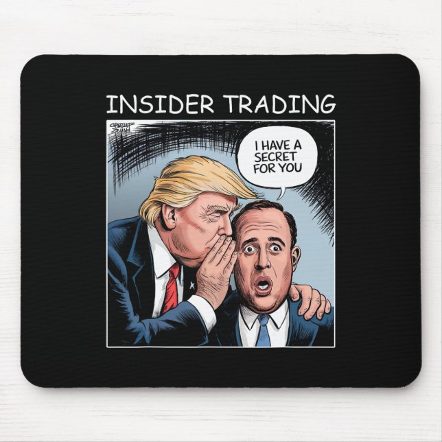 Insider Trading Trump - roligt Musmatta (Framsidan)