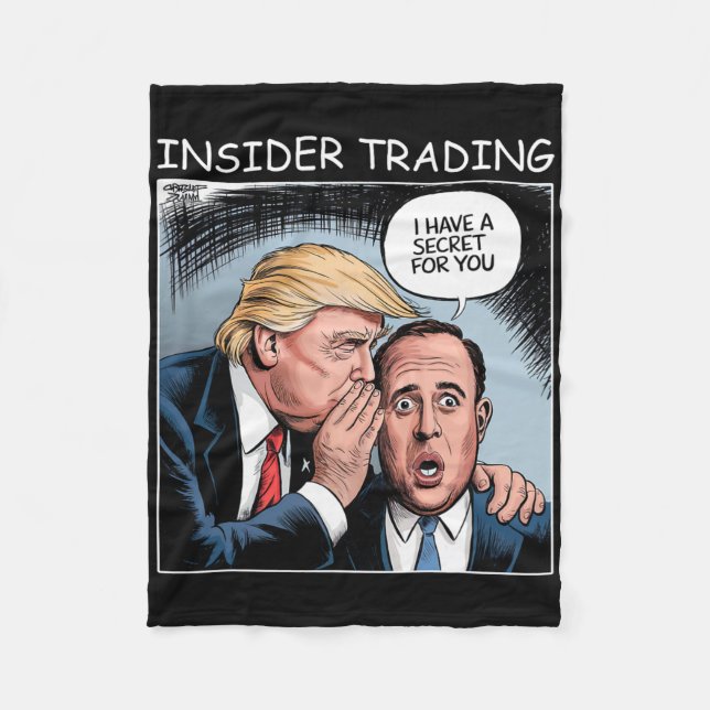 Insiderhandel Trump - Roligt  Fleecefilt (Framsidan)