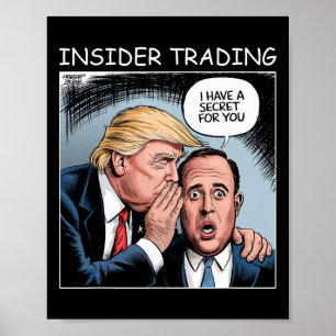Insiderhandel Trump - Roligt  Poster