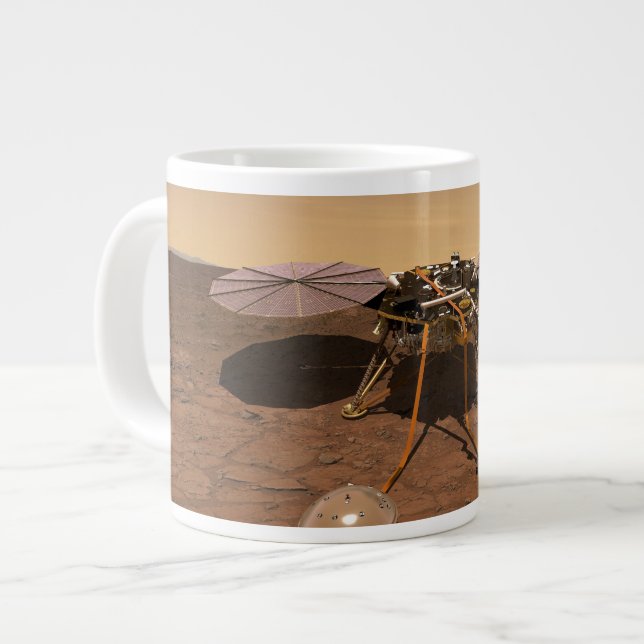 Insight Lander som opererar Yta på Mars. Jumbo Mugg (Framsida vänster)