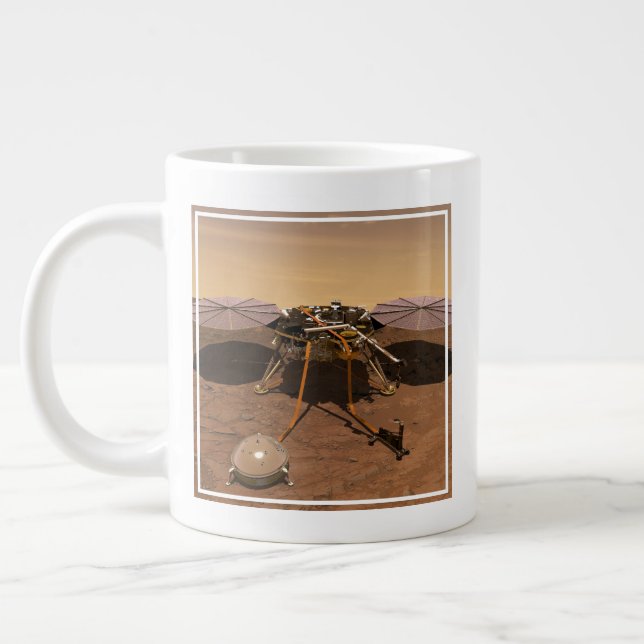 Insight Lander som opererar Yta på Mars. Jumbo Mugg (Vänster)