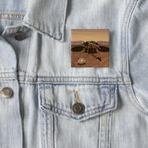 Insight Lander som opererar Yta på Mars. Knapp