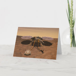 Insight Lander som opererar Yta på Mars. Kort