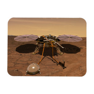 Insight Lander som opererar Yta på Mars. Magnet