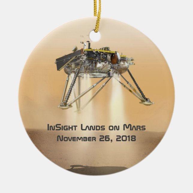 InSight Landing på Mars Julgransprydnad Keramik (Framsidan)