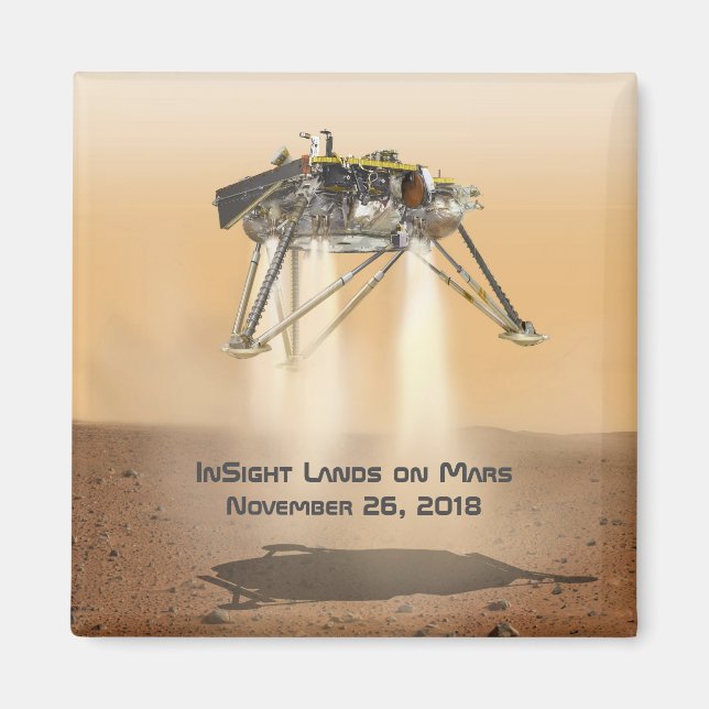 InSight Landing på Mars Magnet (Framsidan)