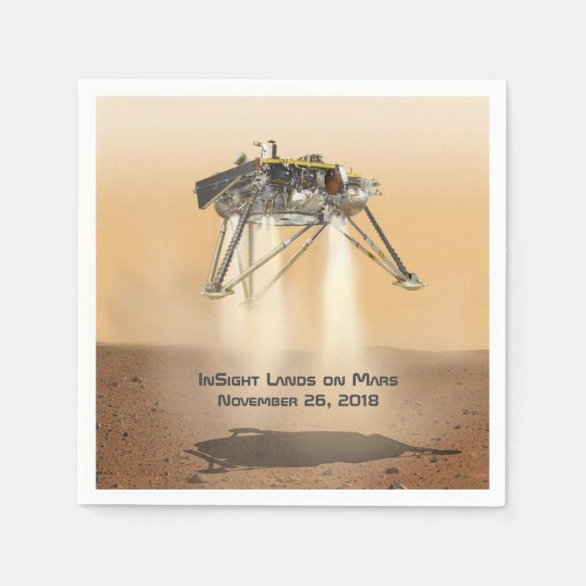 InSight Landing på Mars Pappersservett (Framsidan)