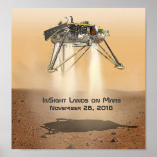 InSight Landing på Mars Poster