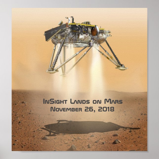 InSight Landing på Mars Poster (Framsidan)
