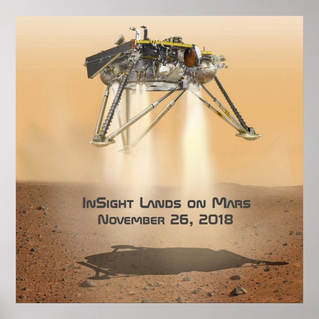 InSight Landing på Mars Poster (Framsidan)