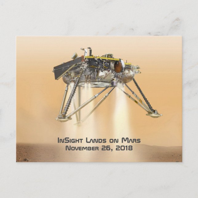 InSight Landing på Mars Vykort (Framsida)