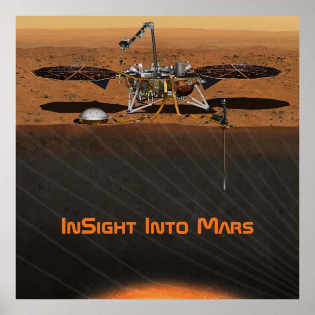 InSight Mars-landaremissionen Poster (Framsidan)