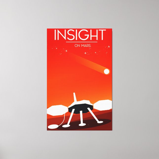 Insight Mars Lander Space Art Canvastryck (Framsida)