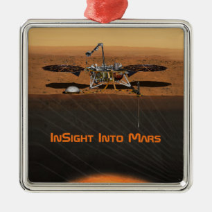 InSight Mars Lander Uppdrag Julgransprydnad Metall