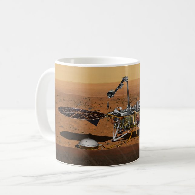 InSight Mars Lander Uppdrag Kaffemugg (Framsida vänster)