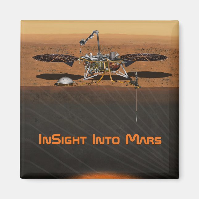 InSight Mars Lander Uppdrag Magnet (Framsidan)