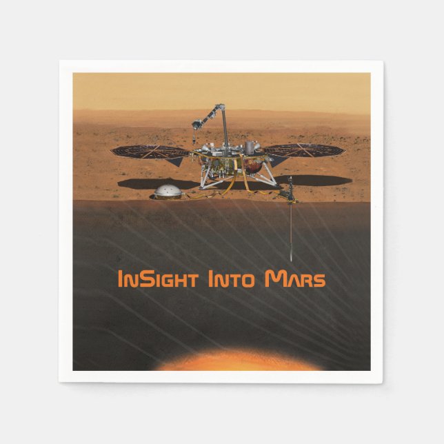 InSight Mars Lander Uppdrag Pappersservett (Framsidan)