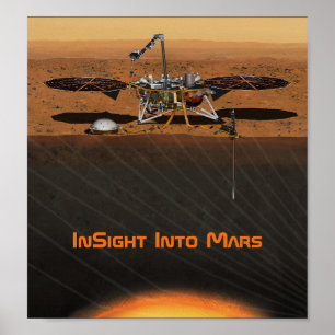 InSight Mars Lander Uppdrag Poster
