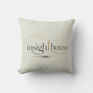 InsightHouse minimalistisk elegant fyr typografi Kudde