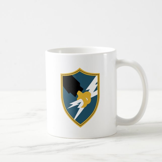 Insignier från arméns säkerhetsbyrå kaffemugg (Höger)