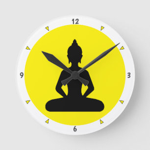 Insikt - Buddha Shakyamuni (väggen tar tid på), Rund Klocka