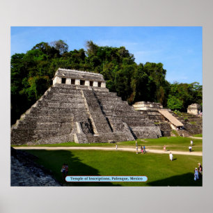 Inskriptionsmallen, Palenque, Mexiko Poster